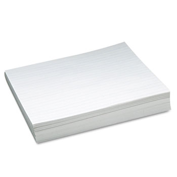 Pacon&#174; Skip-A-Line Ruled Newsprint Paper, 30 lbs., 11 x 8-1/2, White, 500 Sheets/Pack