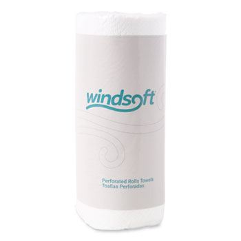 Windsoft&#174; Kitchen Roll Towels, 2-Ply, 11 x 8.8, White, 100/Roll, 30 Rolls/Carton