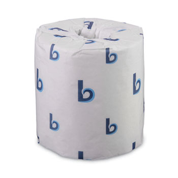 Boardwalk Two-Ply Toilet Tissue, Septic Safe, White, 4.5 x 3.75, 500 Sheets/Roll, 96 Rolls/Carton