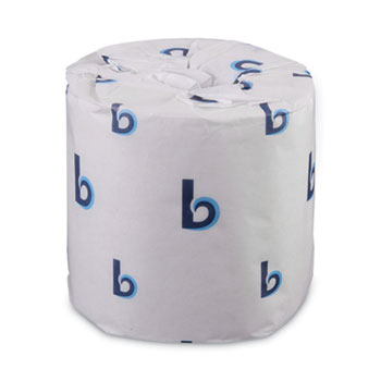 Boardwalk Two-Ply Toilet Tissue, Standard, Septic Safe, White, 4 x 3, 500 Sheets/Roll, 96/Carton