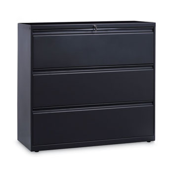 Alera Lateral File, 3 Legal/Letter/A4/A5-Size File Drawers, Charcoal, 42&quot; x 18&quot; x 39.5&quot;
