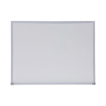 Universal Dry-Erase Board, Melamine, 24 x 18, Satin-Finished Aluminum Frame