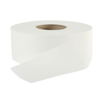 Boardwalk Jumbo Roll Bathroom Tissue, Septic Safe, 2-Ply, White, 3.2&quot; x 525 ft, 12 Rolls/Carton