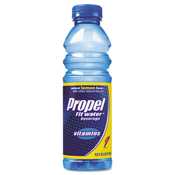 Propel Fitness Water™ Flavored Water, Lemon, Bottle, 500mL, 24/Carton