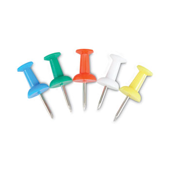 Universal Colored Push Pins, Plastic, Assorted, 0.38&quot;, 400/Pack