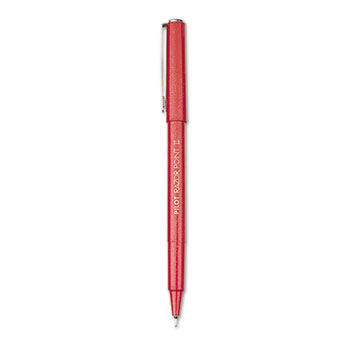 Pilot&#174; Razor Point II Super Fine Marker Pen, Red Ink, .2mm, Dozen