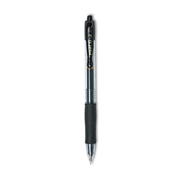 Pilot&#174; G2 Premium Retractable Gel Ink Pen, Refillable, Black Ink, .7mm, DZ