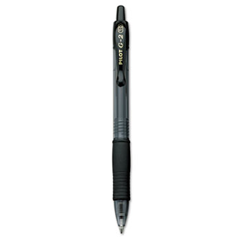 Pilot&#174; G2 Premium Retractable Gel Ink Pen, Refillable, Black Ink, Bold, DZ