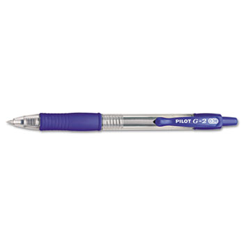 Pilot&#174; G2 Premium Retractable Gel Ink Pen, Blue Ink, Ultra Fine, Dozen