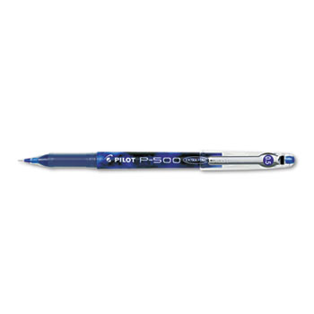 Pilot&#174; P-500 Precise Gel Ink Roller Ball Stick Pen, Blue Ink, .5mm, Dozen