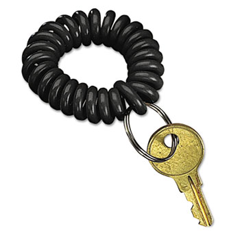 SecurIT Wrist Key Coil Wearable Key Organizer, Flexible Coil, Black