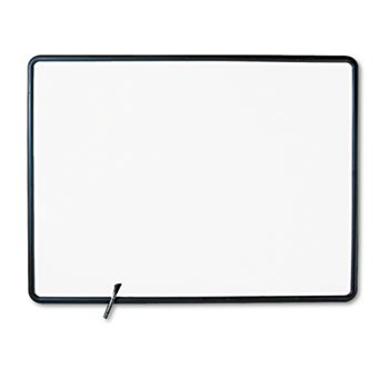 Quartet&#174; Contour Dry-Erase Board, Melamine, 48 x 36, White Surface, Black Frame