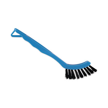 Boardwalk Grout Brush, Black Nylon Bristles, 8.13&quot; Blue Plastic Handle
