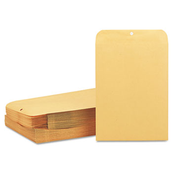 Quality Park™ Clasp Envelope, 10 x 13, 28lb, Brown Kraft, 100/Box