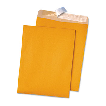Quality Park™ 100% Recycled Brown Kraft Redi-Strip Envelope, 10 x 13, Brown Kraft, 100/Box