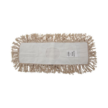 Boardwalk Industrial Dust Mop Head, Hygrade Cotton, 18w x 5d, White