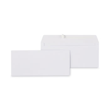 Universal Peel Seal Strip Business Envelope, #10, Square Flap, Self-Adhesive Closure, 4.13 x 9.5, White, 100/Box
