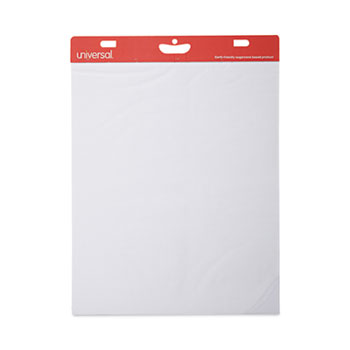 Universal Universal Self-Stick Easel Pad, Unruled, 30 White 25 x 30 Sheets, 2/Carton