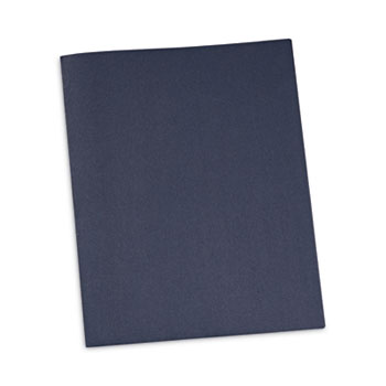 Universal Two-Pocket Portfolios with Tang Fasteners, 0.5&quot; Capacity, 11 x 8.5, Dark Blue, 25/Box