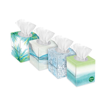 Kleenex Lotion Facial Tissue, Cube Box, 3-Ply, White, 27 Boxes Of 60 Tissues, 1,620 Tissues/Carton