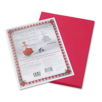Pacon&#174; Riverside Construction Paper, 76 lbs., 9 x 12, Red, 50 Sheets/Pack