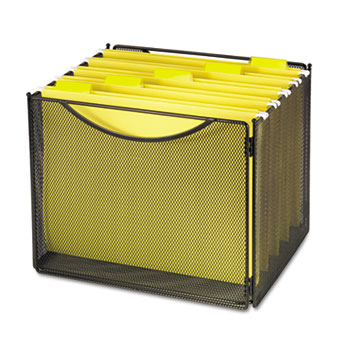 Safco Desktop File Storage Box Steel, Mesh Desktop Tub File Storage Box
