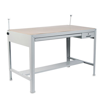 Safco&#174; Precision Four-Post Drafting Table Base, 56-1/2w x 30-1/2d x 35-1/2h, Gray