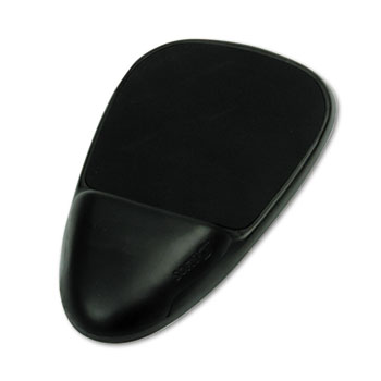 Safco SoftSpot Proline Mouse Pad w/Wrist Rest, Nonskid Base, 7 1/2 x 13, Black