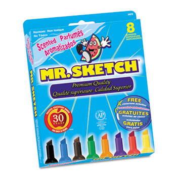 Mr. Sketch&#174; Scented Watercolor Marker, Chisel Tip, 8 Colors, 8/Set