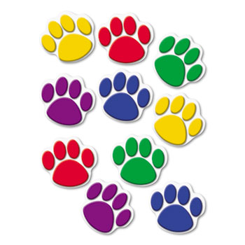 Teacher Created Resources Paw Print Accents, Assorted Colors