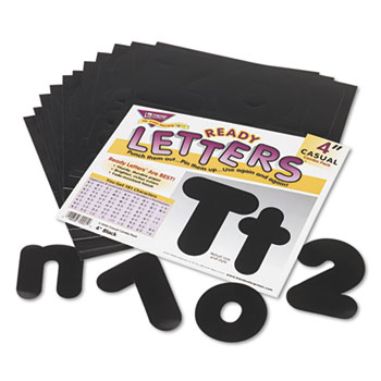 TREND&#174; Ready Letters Casual Combo Set, Black, 4&quot;h, 182/Set