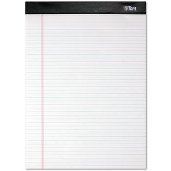 TOPS™ Double Docket Ruled Pads, 8 1/2 x 11 3/4, White, 100 Sheets, 4 Pads/Pack