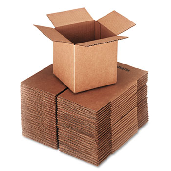 General Supply Cubed Fixed-Depth Shipping Boxes, Regular Slotted Container (RSC), 6&quot; x 6&quot; x 6&quot;, Brown Kraft, 25/Bundle