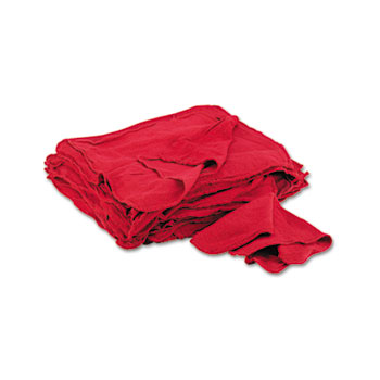 General Supply Red Shop Towels, Cloth, 14 x 15, 50/Pack