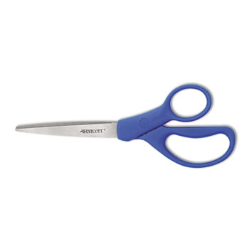 Westcott&#174; Preferred Line Stainless Steel Scissors, 8&quot; Long, Blue