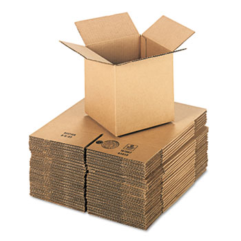 General Supply Cubed Fixed-Depth Shipping Boxes, Regular Slotted Container (RSC), 8&quot; x 8&quot; x 8&quot;, Brown Kraft, 25/Bundle