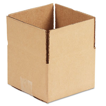 General Supply Fixed-Depth Shipping Boxes, Regular Slotted Container (RSC), 6&quot; x 6&quot; x 4&quot;, Brown Kraft, 25/Bundle
