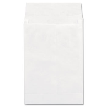 Universal Deluxe Tyvek Expansion Envelopes, End Load (Vertical), #13 1/2, Square Flap, Self-Adhesive, 10 x 13, 1.5&quot; Exp., White, 100/BX