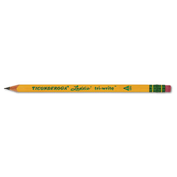 Dixon&#174; Ticonderoga Laddie Tri-Write Pencil, HB #2, Yellow Barrel, 36/Box