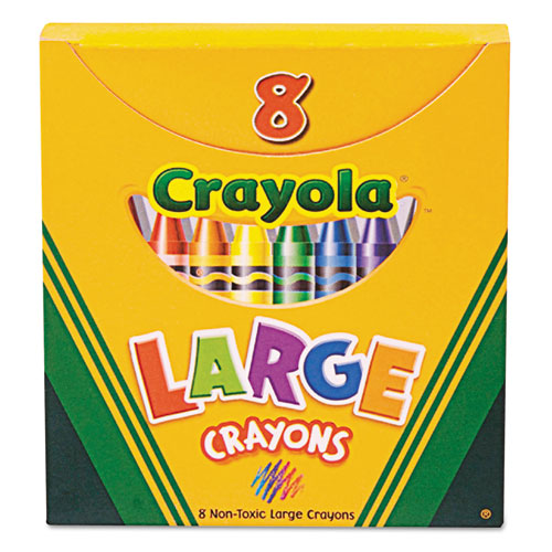 8 Packs Large Crayons Tuck Box 8 Count 