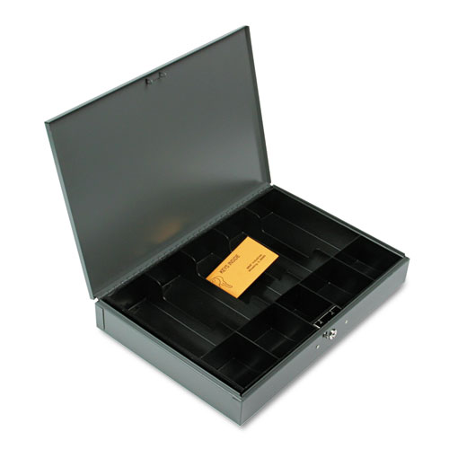 Gray STEELMASTER Locking Steel Bond Box with Cash Tray Includes Keys 2212CBTGY 