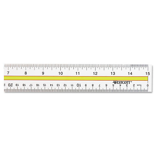 ACM10580 Westcott Acrylic Data Highlight Reading Ruler with Tinted Guide 