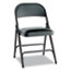 Alera Steel Folding Chair with Two-Brace Support, Graphite Seat/Graphite Back, Graphite Base, 4/Carton Thumbnail 1