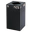 Safco® Mayline® Public Square Recycling Container, Square, Steel, 25gal, Black Thumbnail 1