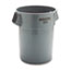 Rubbermaid® Commercial Round Brute Container, Plastic, 55 gal, Gray Thumbnail 1