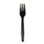 Boardwalk Heavyweight Polystyrene Cutlery, Fork, Black, 1000/Carton Thumbnail 2
