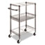 Alera Three-Tier Wire Cart with Basket, 28w x 16d x 39h, Black Anthracite Thumbnail 1