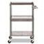 Alera Three-Tier Wire Cart with Basket, 28w x 16d x 39h, Black Anthracite Thumbnail 2
