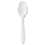Boardwalk Mediumweight Polypropylene Cutlery, Teaspoon, White, 1000/Carton Thumbnail 3