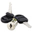 Alera Core Removable Lock and Key Set, Silver, Two Keys/Set Thumbnail 1
